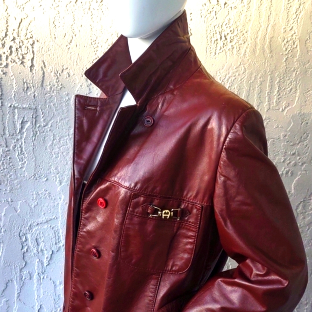 Etienne Aigner Vintage Ladies Luxury Leather 3/4 Coat(Above Thighs) - Picture 3 of 17